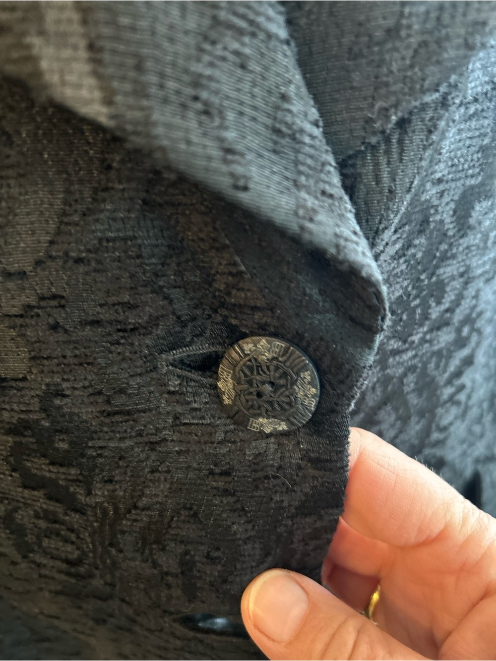 Christian Lacroix Vintage Classic Black Brocade Long Jacket - Picture 9 of 9
